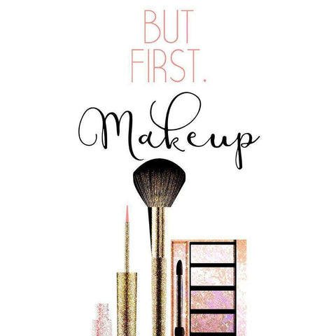 But First 1 Black Modern Wood Framed Art Print by Allen, Kimberly