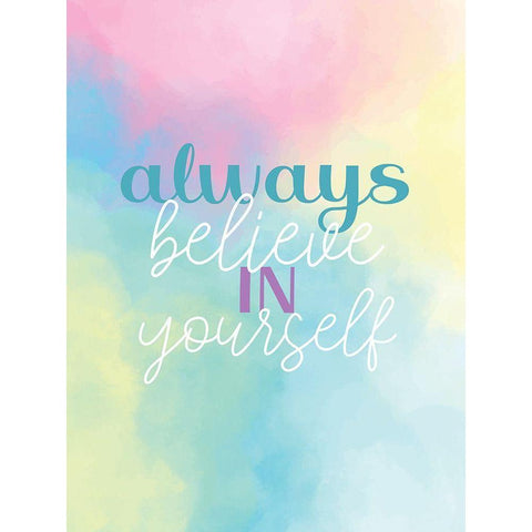 Always Believe in Yourself Black Modern Wood Framed Art Print by Allen, Kimberly