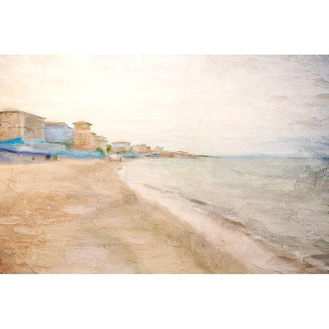 Sea Village Black Modern Wood Framed Art Print by Allen, Kimberly
