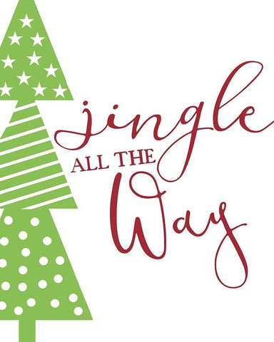 Jingle all the Way v2 Black Ornate Wood Framed Art Print with Double Matting by Allen, Kimberly