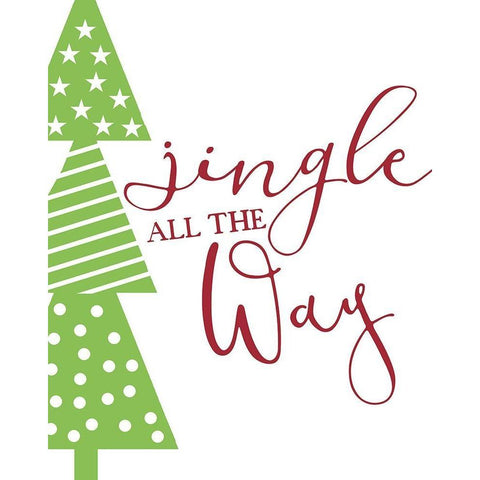 Jingle all the Way v2 White Modern Wood Framed Art Print by Allen, Kimberly