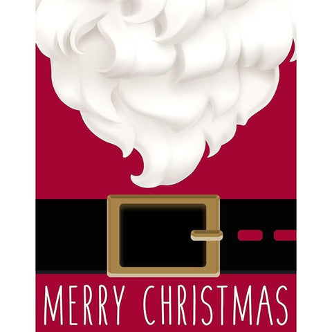 Merry Christmas Santa White Modern Wood Framed Art Print by Allen, Kimberly