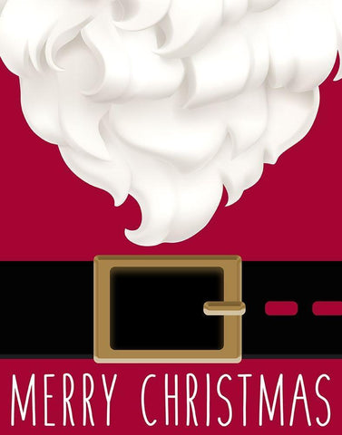 Merry Christmas Santa White Modern Wood Framed Art Print with Double Matting by Allen, Kimberly