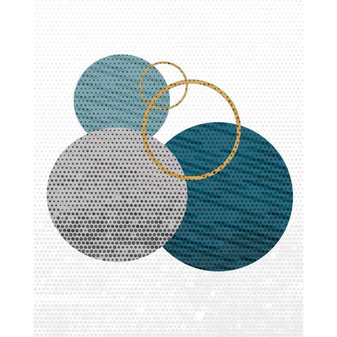 Circle Time 1 Black Modern Wood Framed Art Print with Double Matting by Allen, Kimberly