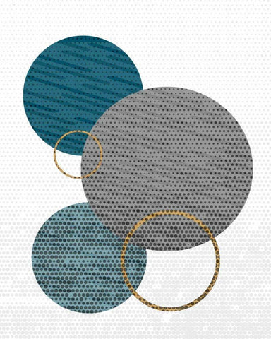 Circle Time 2 White Modern Wood Framed Art Print with Double Matting by Allen, Kimberly