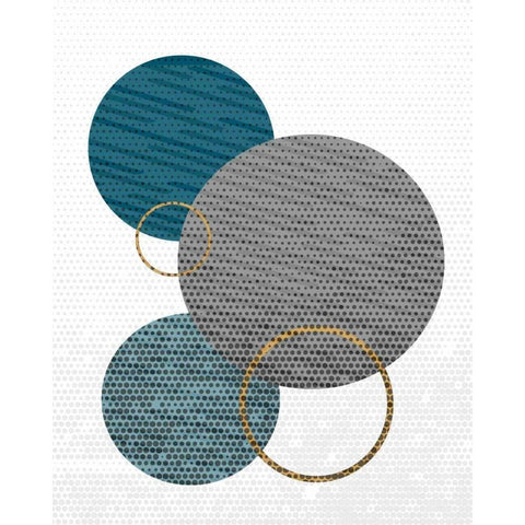 Circle Time 2 Black Modern Wood Framed Art Print by Allen, Kimberly