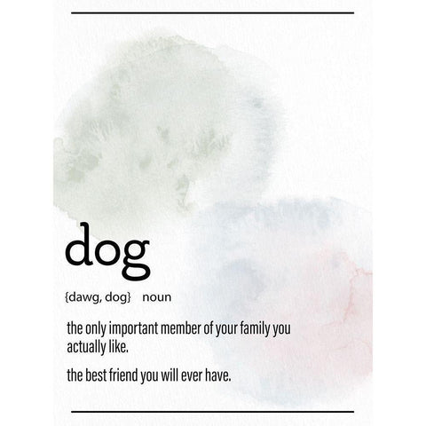 Dog Definition White Modern Wood Framed Art Print by Allen, Kimberly