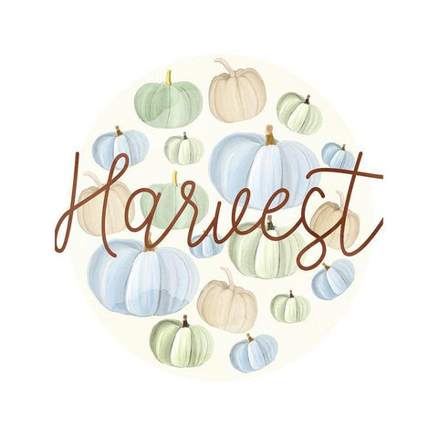 Harvest Pumpkins White Modern Wood Framed Art Print by Allen, Kimberly