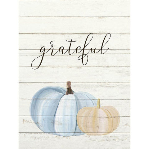 Grateful Pumpkins 1 Gold Ornate Wood Framed Art Print with Double Matting by Allen, Kimberly