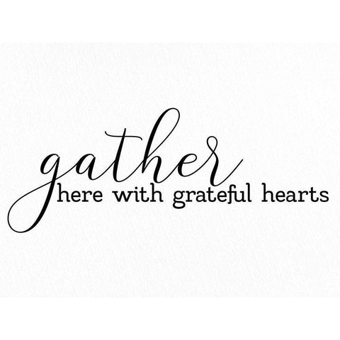 Gather Here Black Modern Wood Framed Art Print with Double Matting by Allen, Kimberly