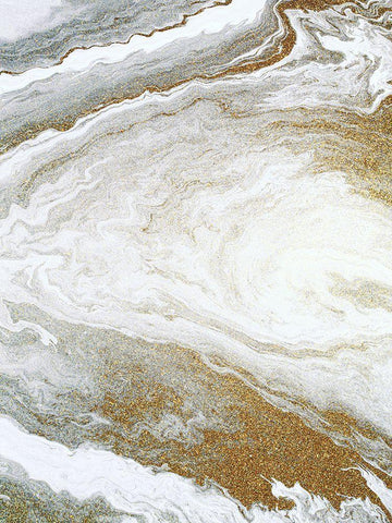Clouds of Gold 2 White Modern Wood Framed Art Print with Double Matting by Allen, Kimberly