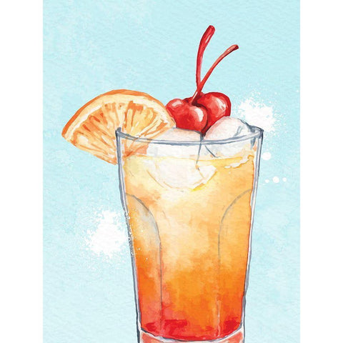 Cocktails 4 White Modern Wood Framed Art Print by Allen, Kimberly