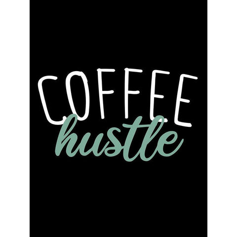 Coffee Hustle Black Modern Wood Framed Art Print with Double Matting by Allen, Kimberly