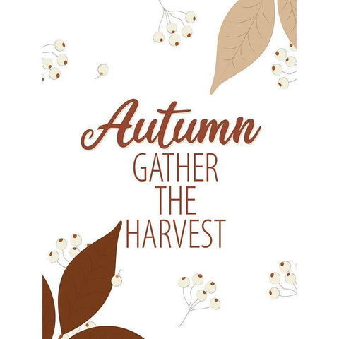 Autumn Harvest 1 White Modern Wood Framed Art Print by Allen, Kimberly