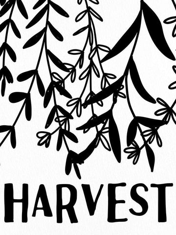 Harvest Leaves White Modern Wood Framed Art Print with Double Matting by Allen, Kimberly