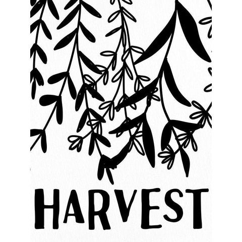 Harvest Leaves Black Modern Wood Framed Art Print by Allen, Kimberly