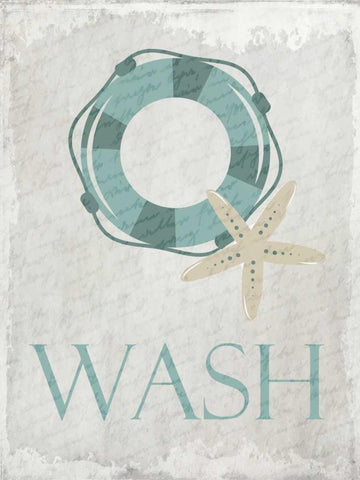 Coastal Wash White Modern Wood Framed Art Print with Double Matting by Allen, Kimberly