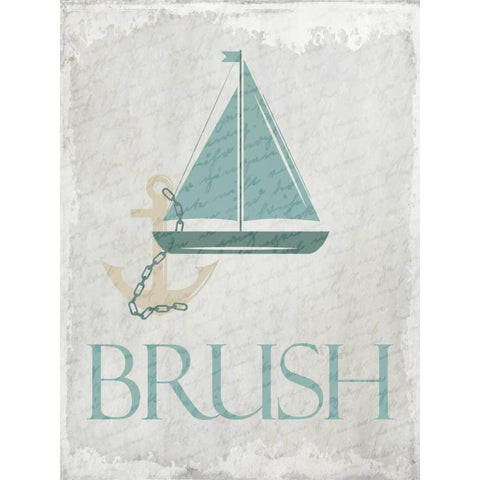 Coastal Brush Gold Ornate Wood Framed Art Print with Double Matting by Allen, Kimberly