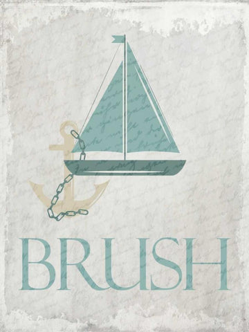 Coastal Brush Black Ornate Wood Framed Art Print with Double Matting by Allen, Kimberly