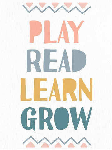 Learn 1 White Modern Wood Framed Art Print with Double Matting by Allen, Kimberly