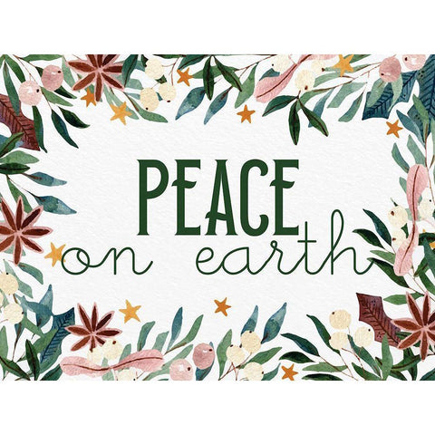 Peace on Earth Black Modern Wood Framed Art Print by Allen, Kimberly