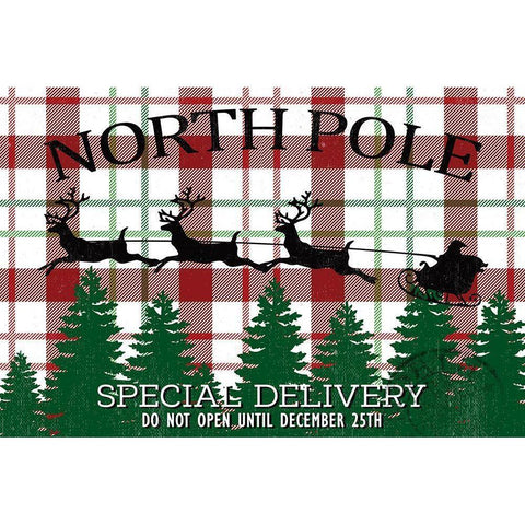 North Pole Gold Ornate Wood Framed Art Print with Double Matting by Allen, Kimberly