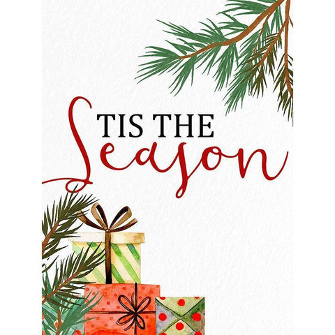 Tis the Season White Modern Wood Framed Art Print by Allen, Kimberly