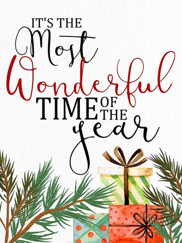 Wonderful Year White Modern Wood Framed Art Print with Double Matting by Allen, Kimberly