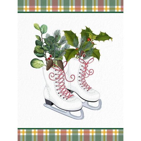 Winter Skate Black Modern Wood Framed Art Print with Double Matting by Allen, Kimberly