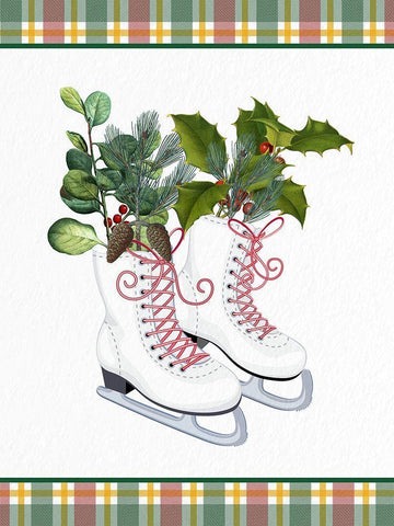 Winter Skate Black Ornate Wood Framed Art Print with Double Matting by Allen, Kimberly
