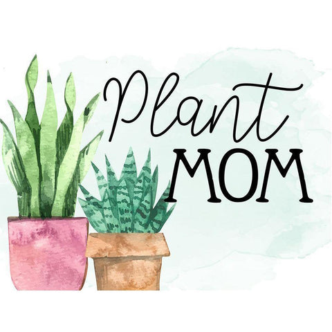 Plant Mom White Modern Wood Framed Art Print by Allen, Kimberly