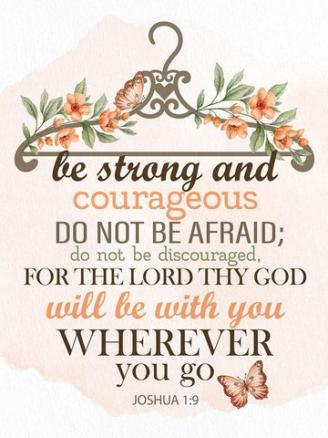 Be Strong Black Ornate Wood Framed Art Print with Double Matting by Allen, Kimberly
