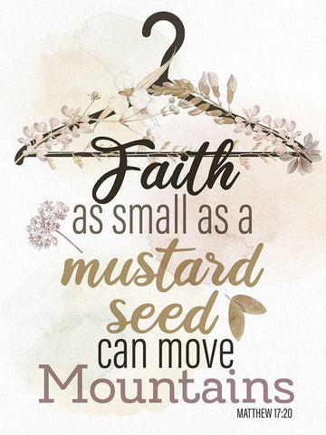 Faith as Small White Modern Wood Framed Art Print with Double Matting by Allen, Kimberly