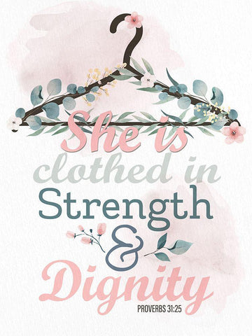 She is Clothed White Modern Wood Framed Art Print with Double Matting by Allen, Kimberly