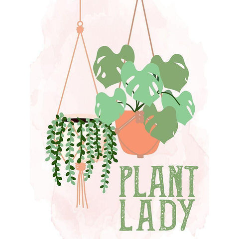 Plant Lady White Modern Wood Framed Art Print by Allen, Kimberly