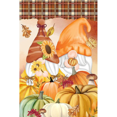 Gnome Fall Black Modern Wood Framed Art Print by Allen, Kimberly