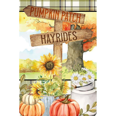 Pumpkin Patch Gold Ornate Wood Framed Art Print with Double Matting by Allen, Kimberly