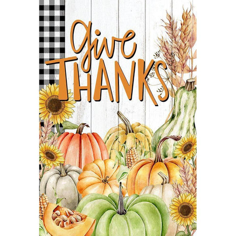 Give Thanks Black Modern Wood Framed Art Print by Allen, Kimberly