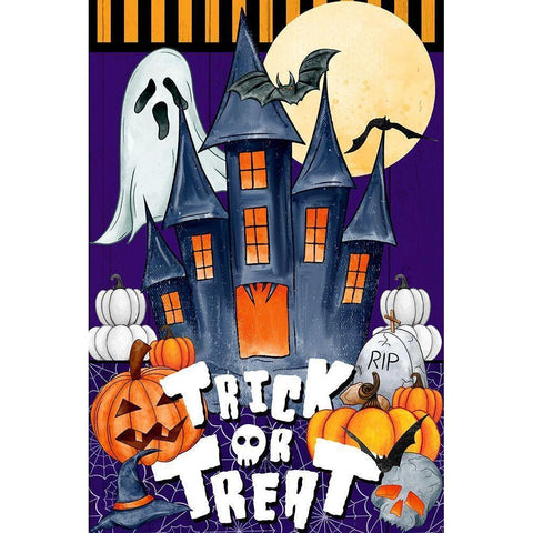 Haunted House Black Modern Wood Framed Art Print by Allen, Kimberly