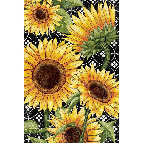 Sunflower Field White Modern Wood Framed Art Print by Allen, Kimberly