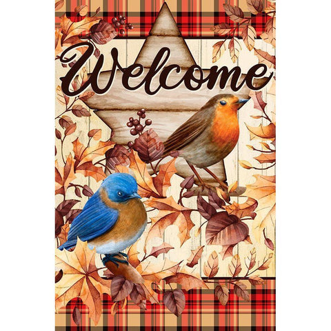 Autumn Song Black Modern Wood Framed Art Print with Double Matting by Allen, Kimberly