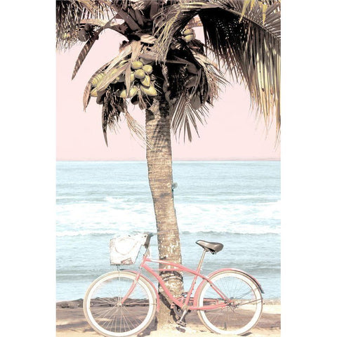 Peaceful Beach Ride Black Modern Wood Framed Art Print with Double Matting by Allen, Kimberly