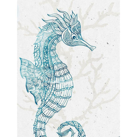 Sea Creature 1 White Modern Wood Framed Art Print by Allen, Kimberly