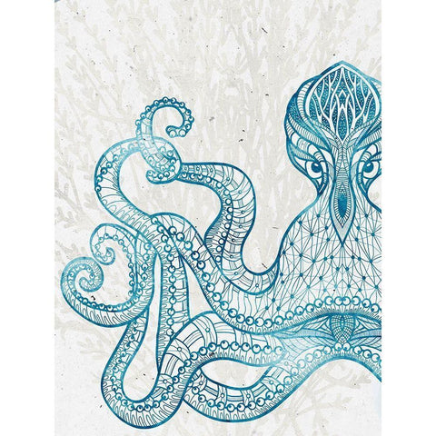 Sea Creature 2 White Modern Wood Framed Art Print by Allen, Kimberly