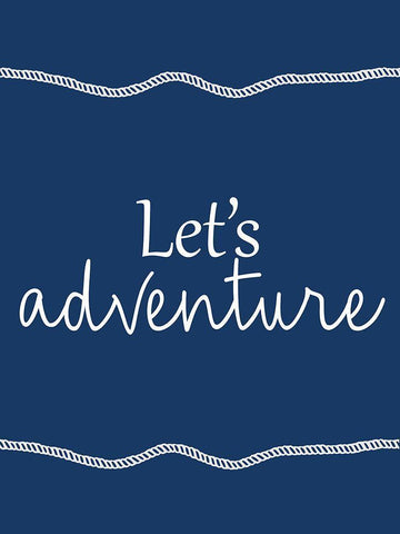 Lets Adventure Black Ornate Wood Framed Art Print with Double Matting by Allen, Kimberly