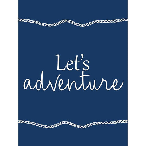 Lets Adventure Black Modern Wood Framed Art Print by Allen, Kimberly