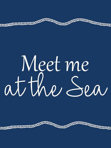 Meet Me White Modern Wood Framed Art Print with Double Matting by Allen, Kimberly