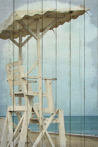 View of the Sea White Modern Wood Framed Art Print with Double Matting by Allen, Kimberly