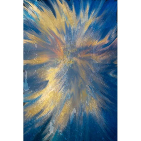 Golden Burst of Light Gold Ornate Wood Framed Art Print with Double Matting by Allen, Kimberly