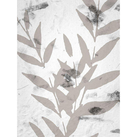 Mono Leaves 1 White Modern Wood Framed Art Print by Allen, Kimberly